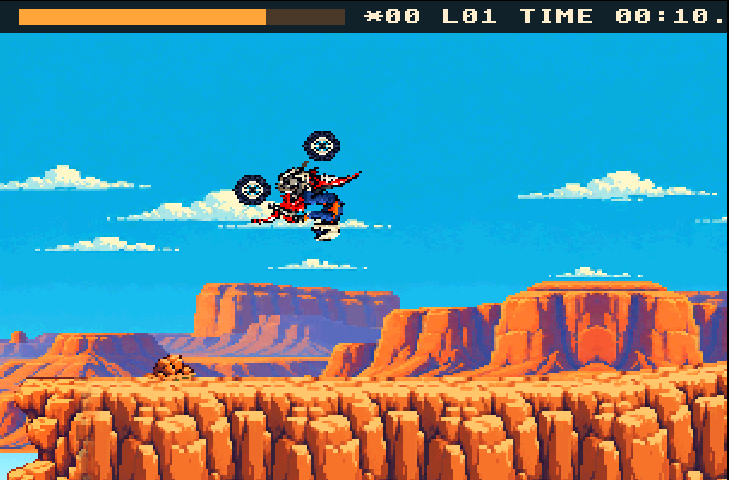 A Canyon Rider bike performing a mid-air flip